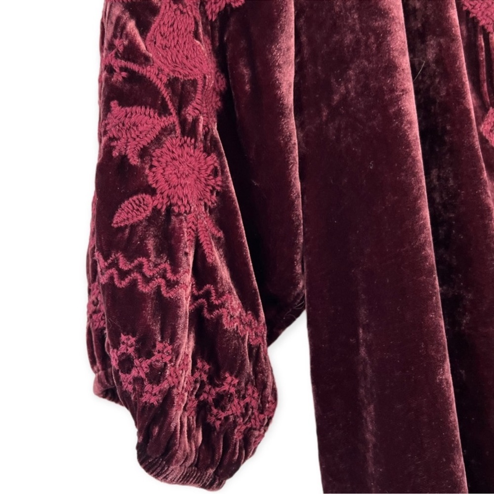 Johnny Was Daniella Embroidered Velvet
Peasant Blouse - Picture 3 of 7